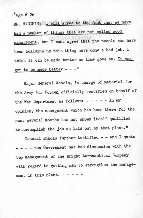 Draft Radio Speech of Senator Harry S. Truman Delivered at Shenandoah, Iowa