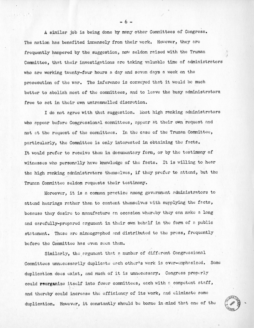 Speech of Senator Harry S. Truman Before the Federal Bar Association at Chicago, Illinois