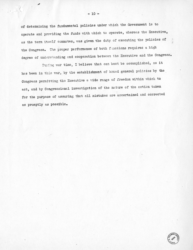 Speech of Senator Harry S. Truman Before the Federal Bar Association at Chicago, Illinois