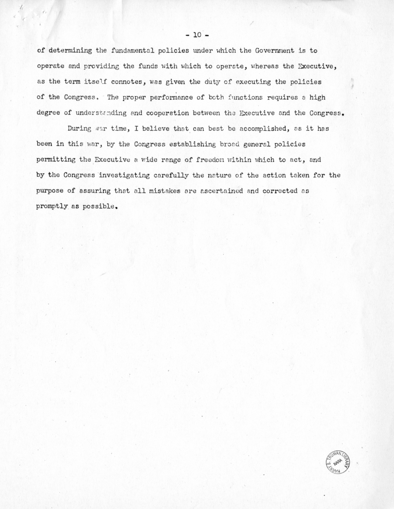 Speech of Senator Harry S. Truman Before the Federal Bar Association at Chicago, Illinois