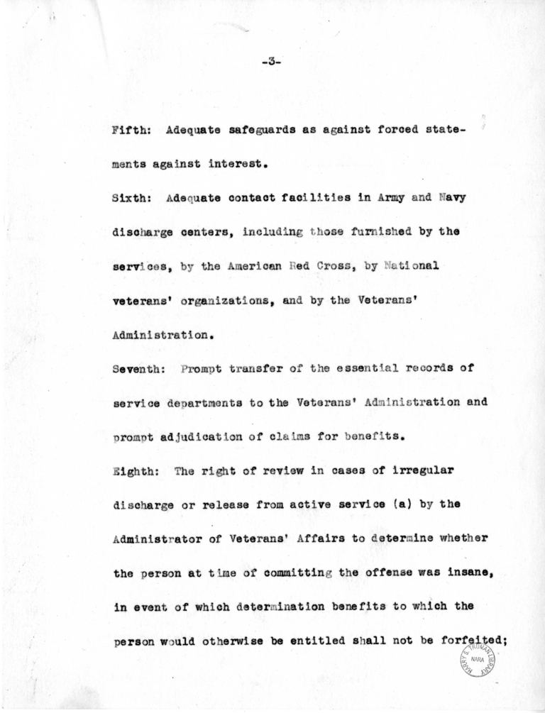 Draft Speech of Senator Harry S. Truman