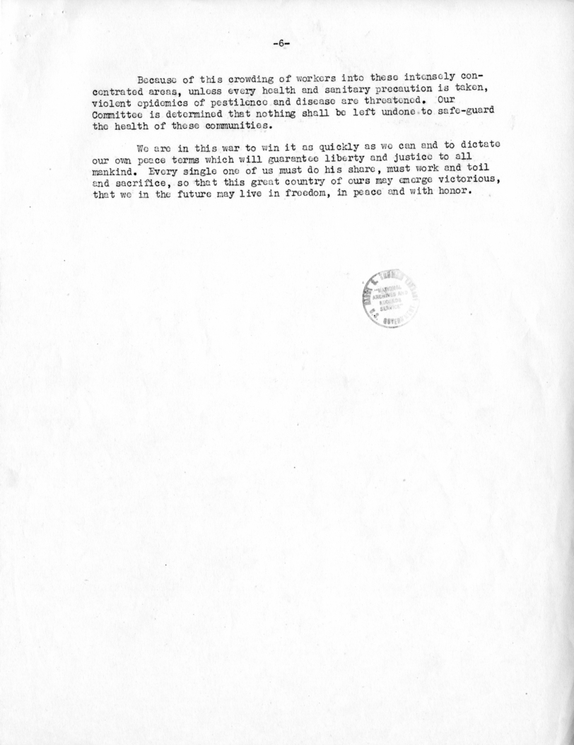 Draft Speech of Senator Harry S. Truman Before the International Convention, Order of Radio Telegraphers, Kansas City, Missouri