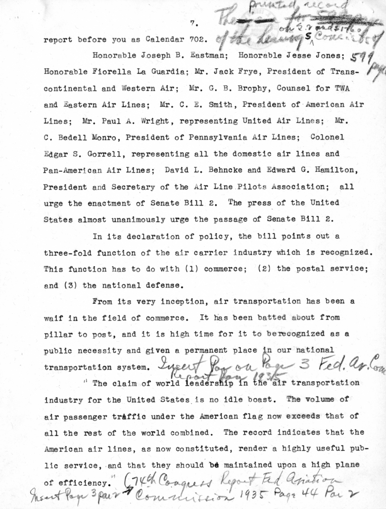 Draft Speech of Senator Harry S. Truman