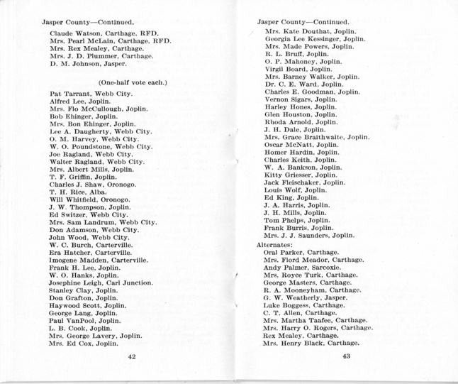 Official Roster, Delegates to the Democratic State Convention, Municipal Auditorium, St. Louis, Missouri