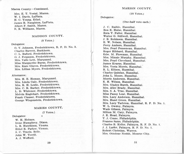 Official Roster, Delegates to the Democratic State Convention, Municipal Auditorium, St. Louis, Missouri