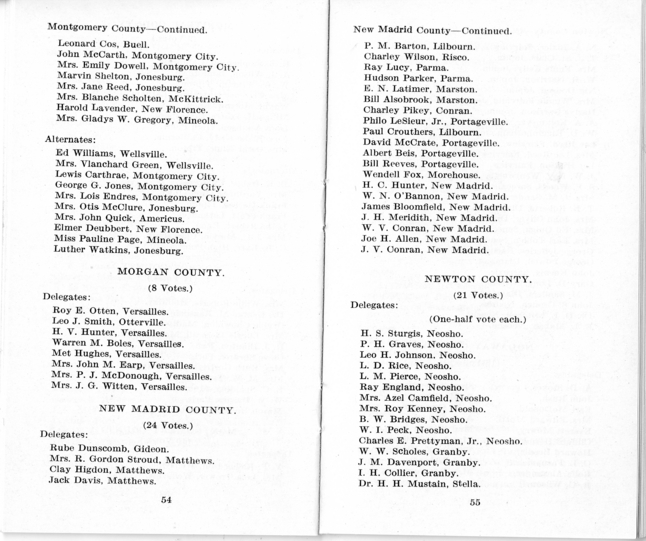 Official Roster, Delegates to the Democratic State Convention, Municipal Auditorium, St. Louis, Missouri