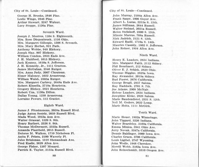 Official Roster, Delegates to the Democratic State Convention, Municipal Auditorium, St. Louis, Missouri