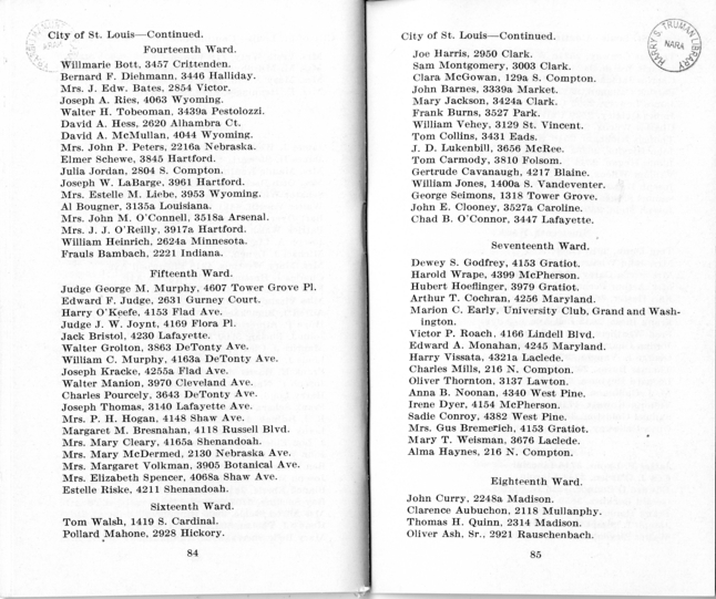 Official Roster, Delegates to the Democratic State Convention, Municipal Auditorium, St. Louis, Missouri