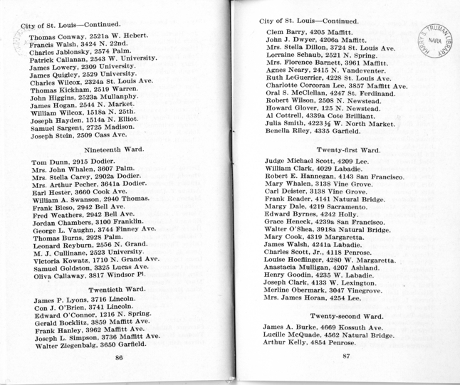 Official Roster, Delegates to the Democratic State Convention, Municipal Auditorium, St. Louis, Missouri