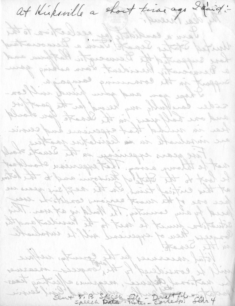 Draft of Letter from Senator Harry S. Truman to Supporters for His Reelection