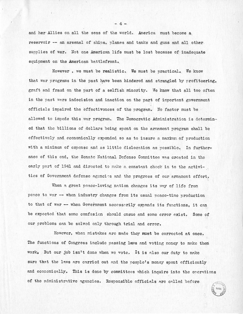 Speech of Senator Harry S. Truman in Jackson Country, Missouri