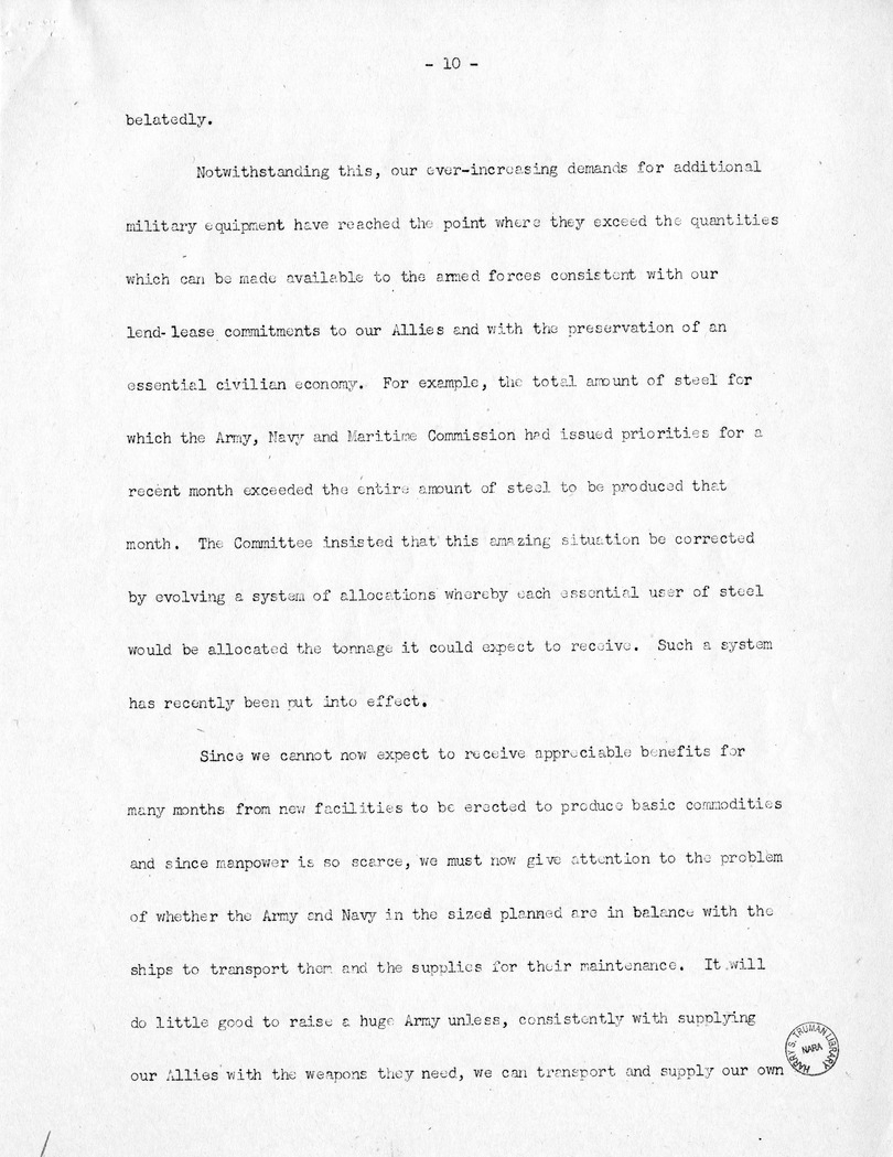 Speech of Senator Harry S. Truman Before the Massachusetts Federation of Taxpayers Associations at Boston, Massachusetts