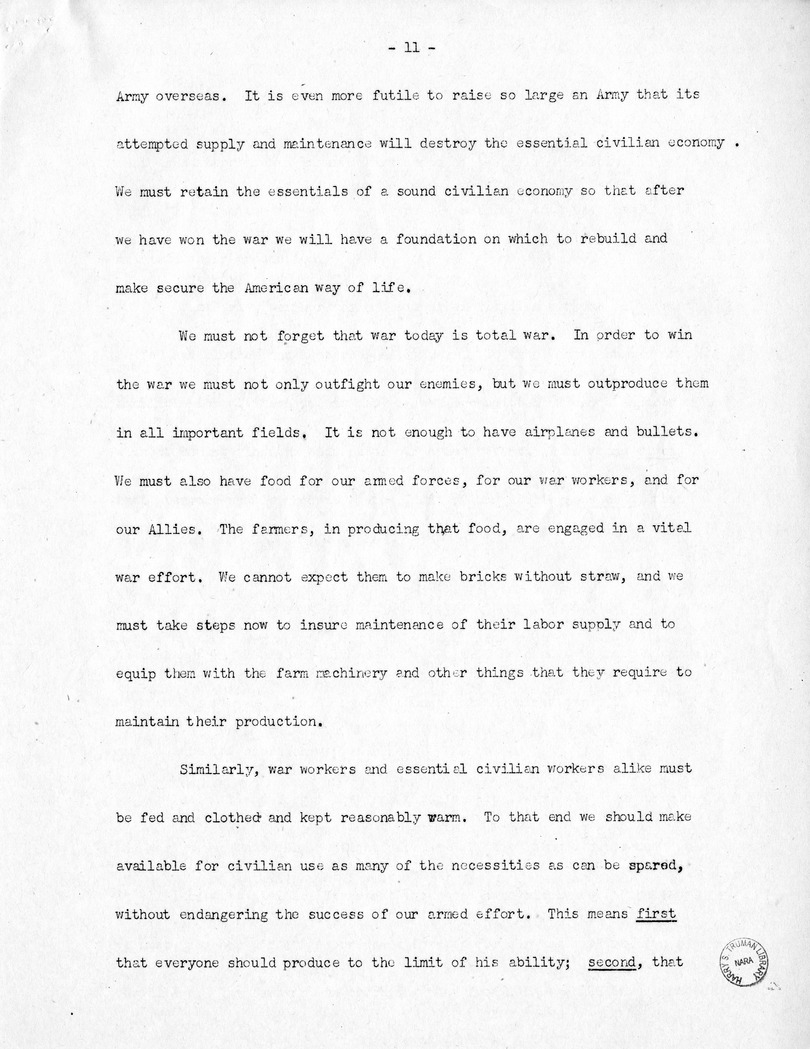 Speech of Senator Harry S. Truman Before the Massachusetts Federation of Taxpayers Associations at Boston, Massachusetts