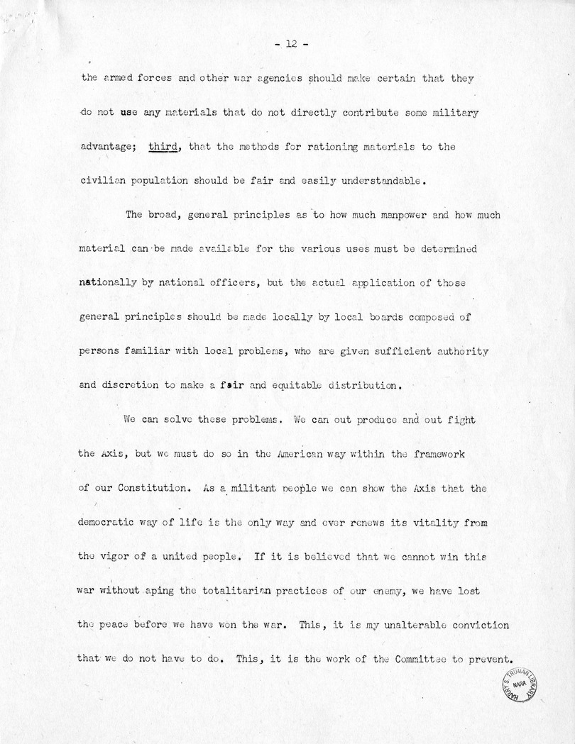 Speech of Senator Harry S. Truman Before the Massachusetts Federation of Taxpayers Associations at Boston, Massachusetts