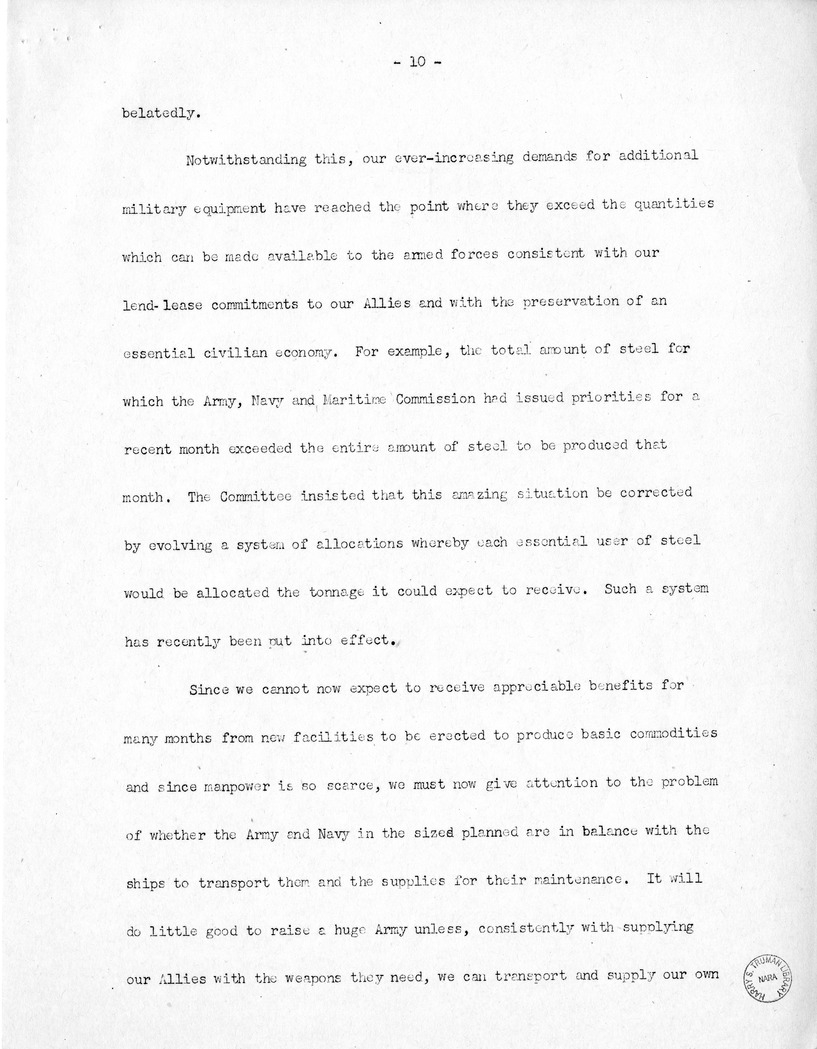 Speech of Senator Harry S. Truman Before the Massachusetts Federation of Taxpayers Associations at Boston, Massachusetts