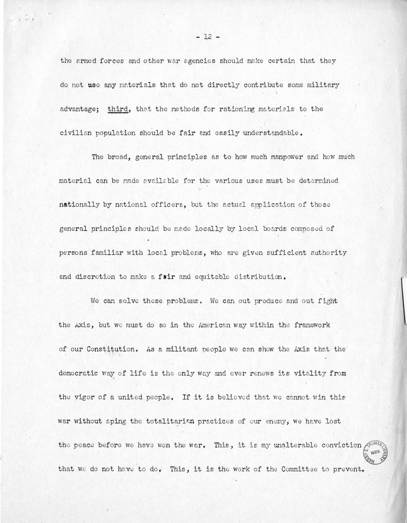 Speech of Senator Harry S. Truman Before the Massachusetts Federation of Taxpayers Associations at Boston, Massachusetts