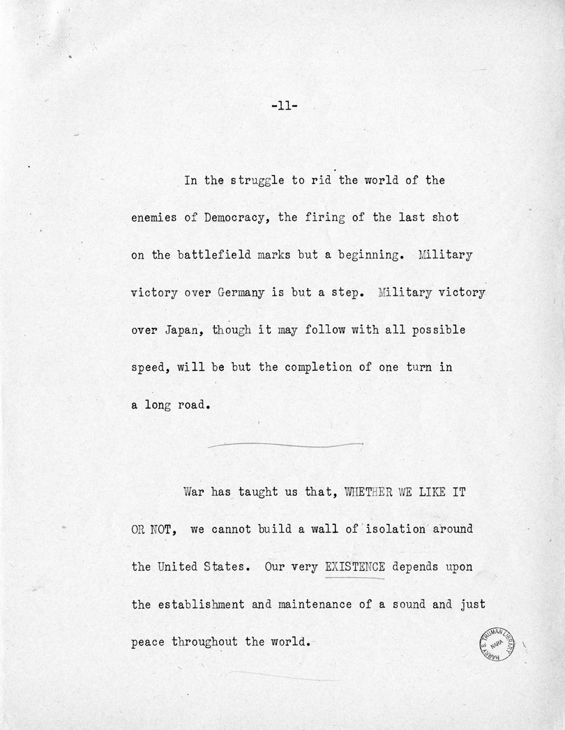 Reading Copy of Acceptance Speech of Vice Presidential Candidate  Harry S. Truman