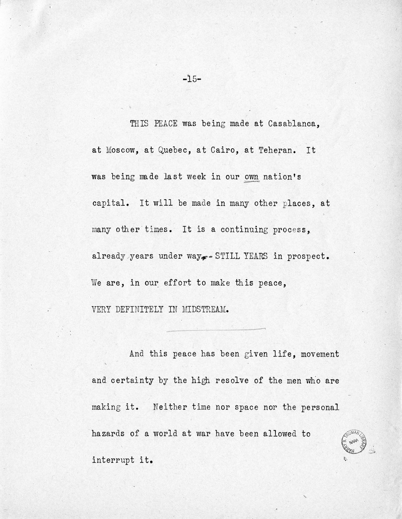 Reading Copy of Acceptance Speech of Vice Presidential Candidate  Harry S. Truman