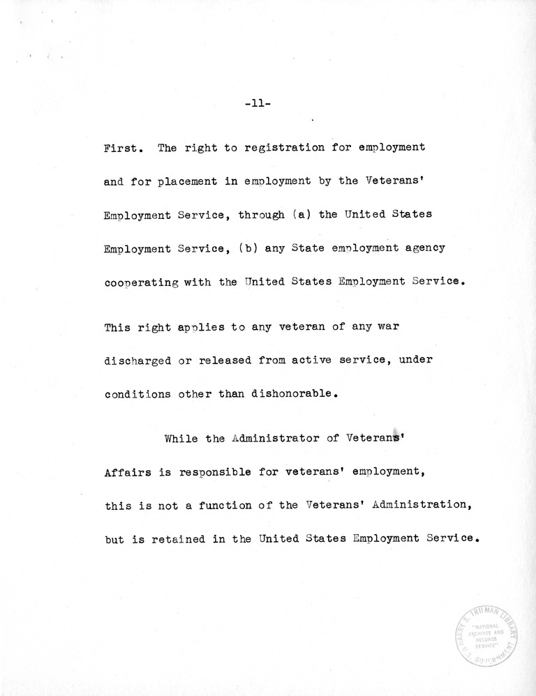 Speech of Senator Harry S. Truman to the American Legion Convention, Chicago, Illinois