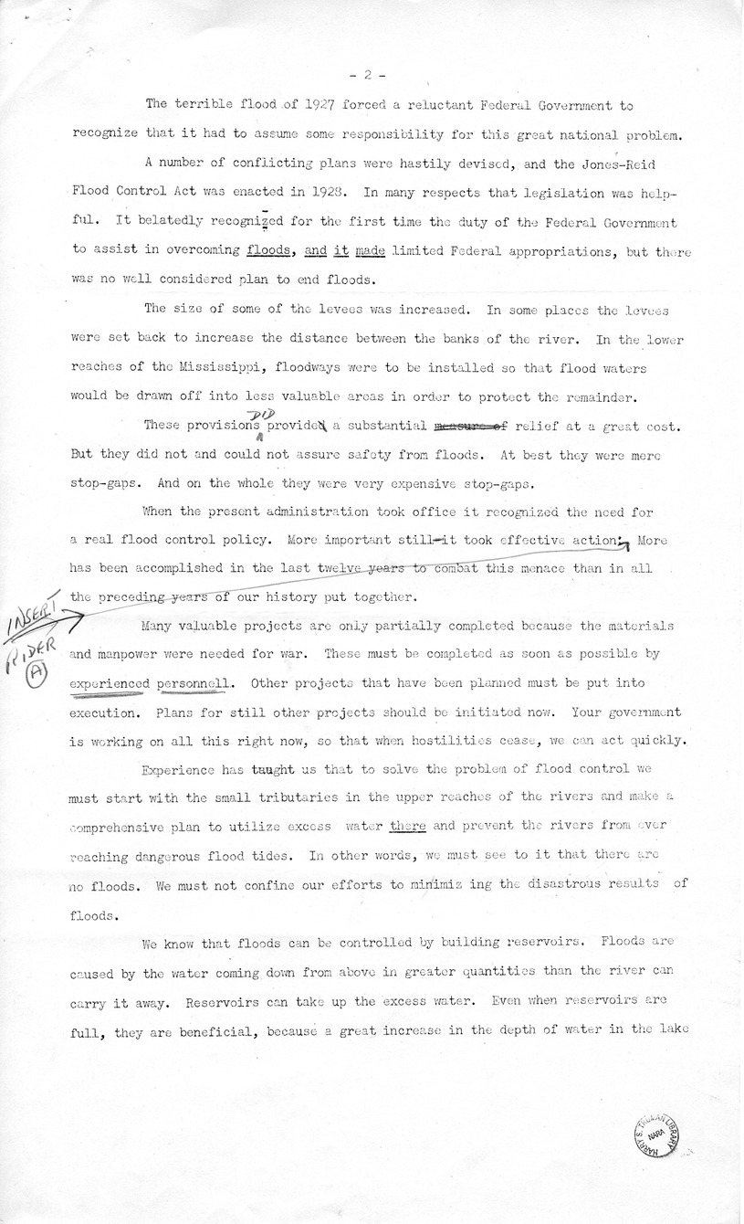 Draft of Radio Speech of Senator Harry S. Truman at New Orleans, Louisiana