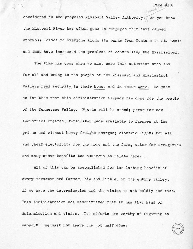 Radio Speech of Senator Harry S. Truman at New Orleans, Louisiana