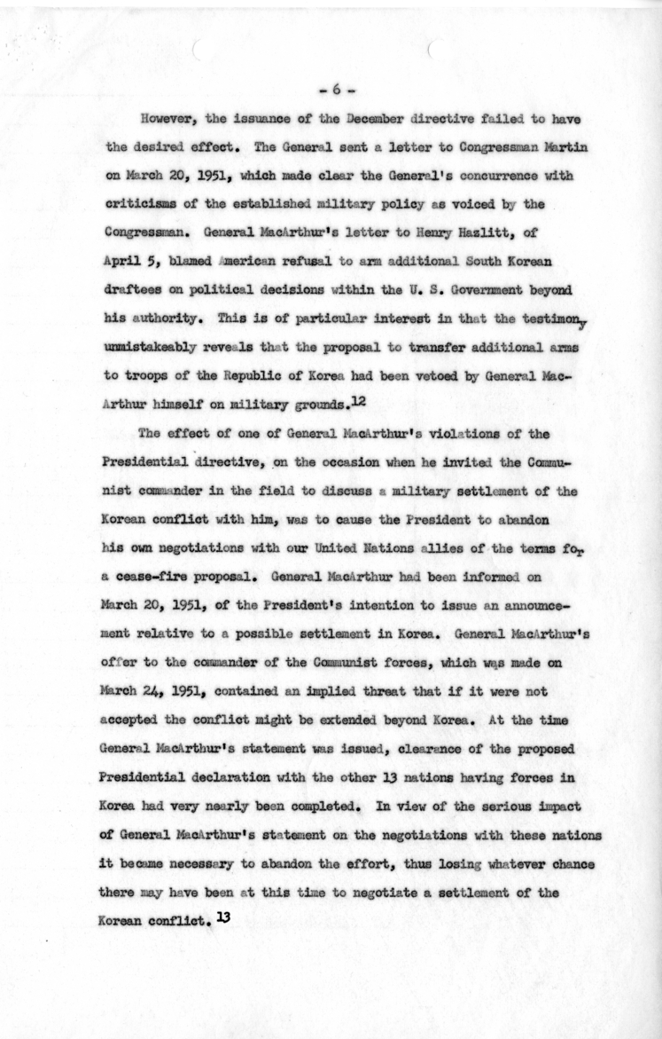 State Department, MacArthur Hearings Report by Fisher, Part 2