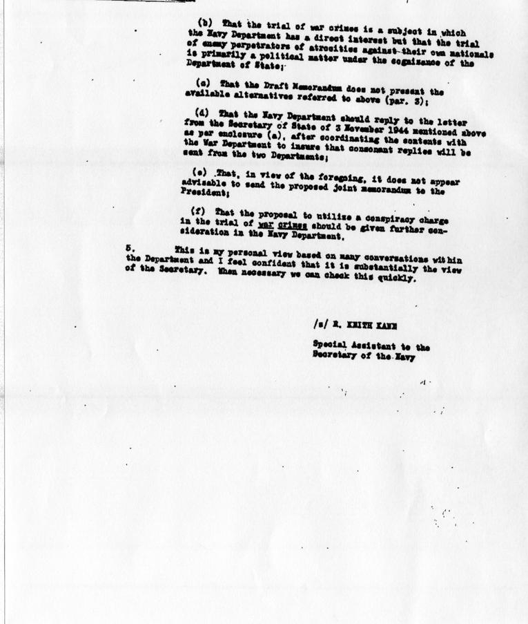 Letter from Robert Jackson to Harry S. Truman, accompanied by related materials