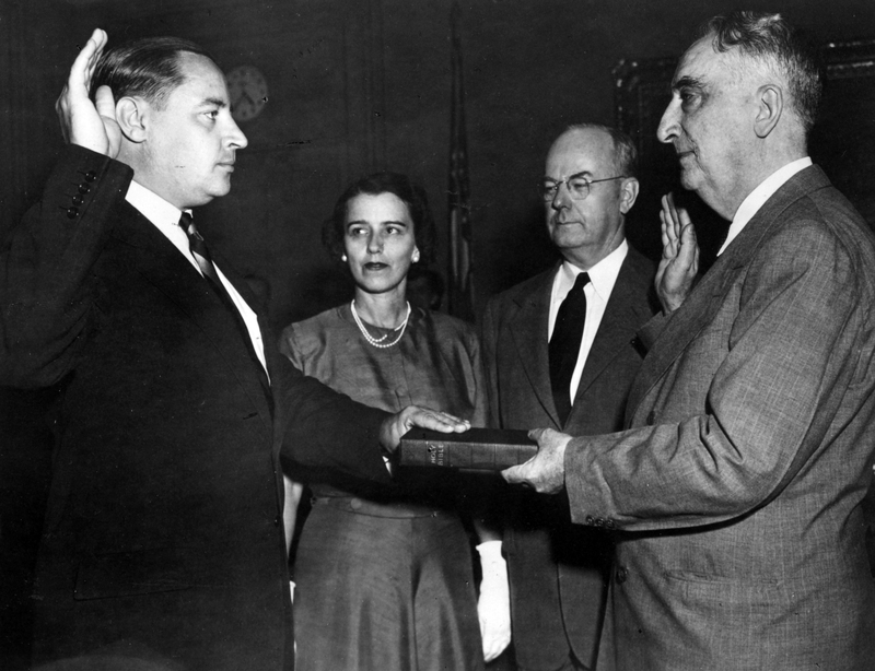 Chief Justice Fred M. Vinson, John Snyder, and Edward H. Foley, Jr ...