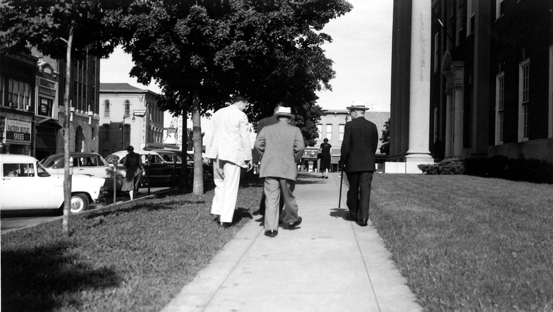 Former President Truman Walking By The Jackson County Courthouse In Independence Harry S Truman 0492