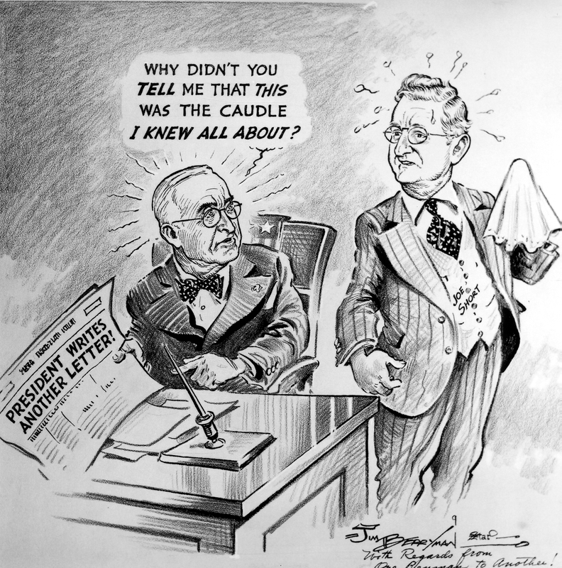 Jim Berryman Cartoon of President Harry S. Truman and Joseph Short ...