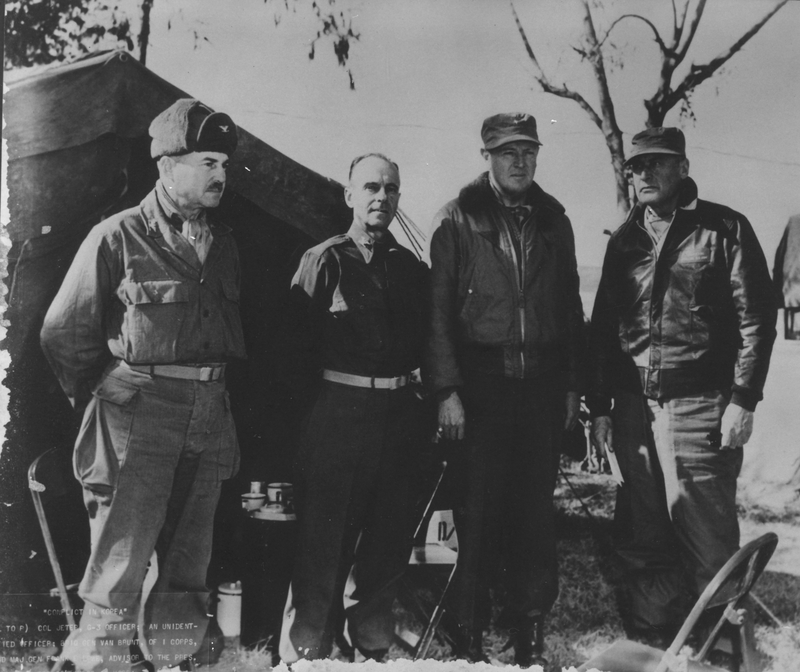 General Frank E. Lowe and other officers during Korean War | Harry S ...