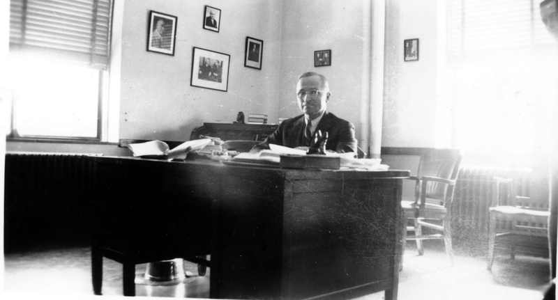 Senator Harry S. Truman in Office in Jackson County Courthouse | Harry ...