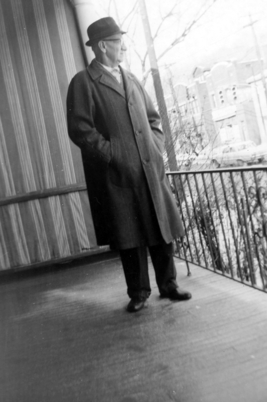 Full length view of Frank Wallace on a porch | Harry S. Truman