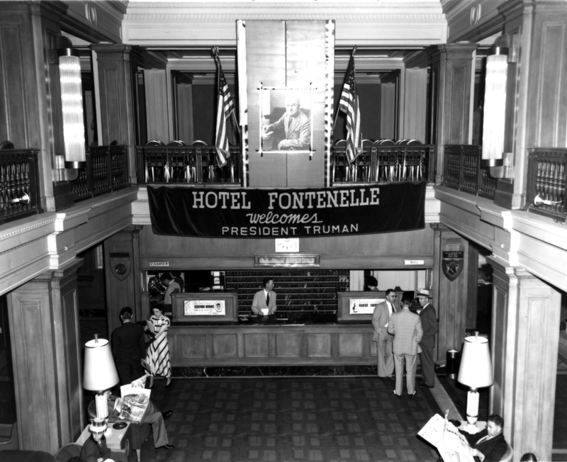 Lobby of Hotel Fontenelle, Omaha, Nebraska, | Harry S. Truman