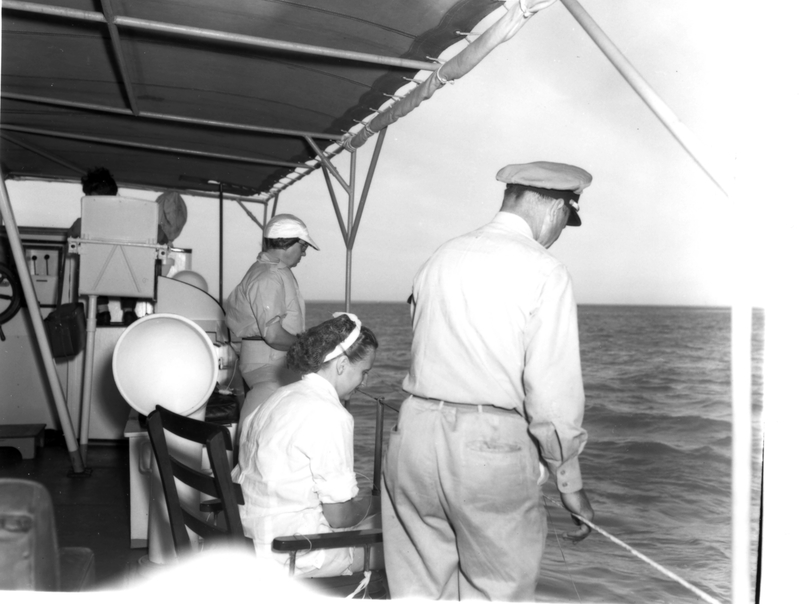 Bess and Margaret Truman and Others on Boat "Big Wheel" at Key West