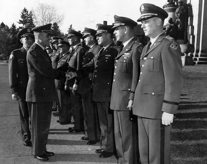 Major General Edward J. McGraw Greeting the Staff at Fort Lewis ...