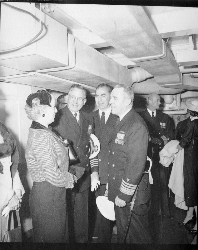 Rear Admiral Lewis S. Parks With Group of People | Harry S. Truman