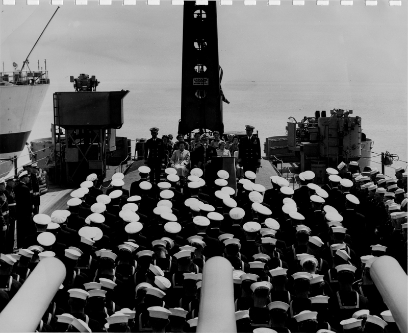 Captain Charles Warren Wilkins Bids Farewell to the Crew of the USS ...