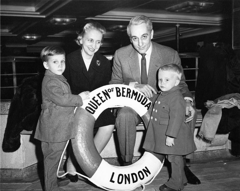 Margaret Truman Daniel Poses with Her Family On Board the Queen of ...