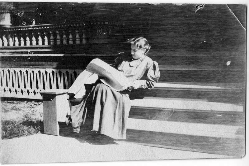 Bess Wallace Sitting on Steps | Harry S. Truman