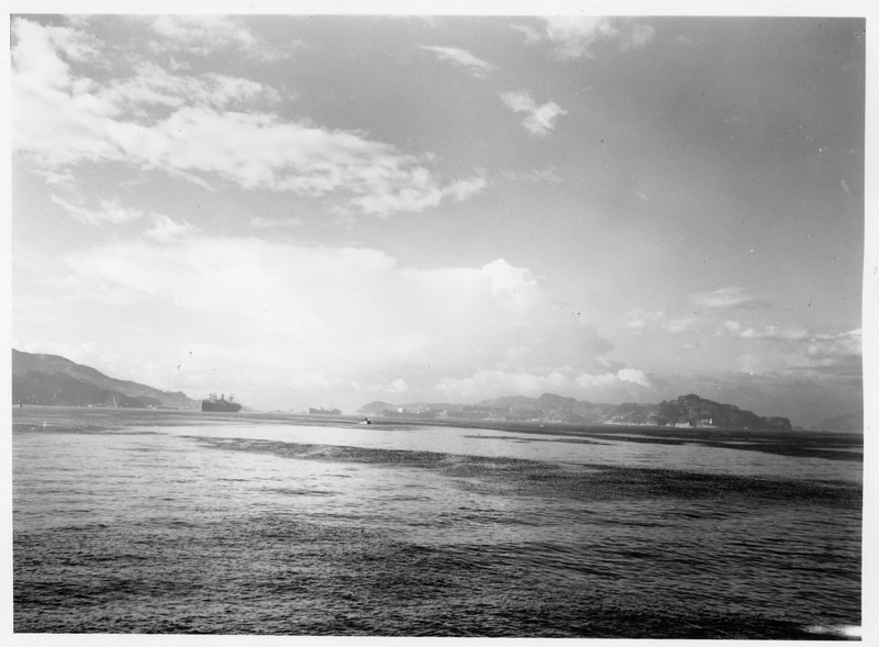 A River in Japan with a Ship and a Small Boat | Harry S. Truman