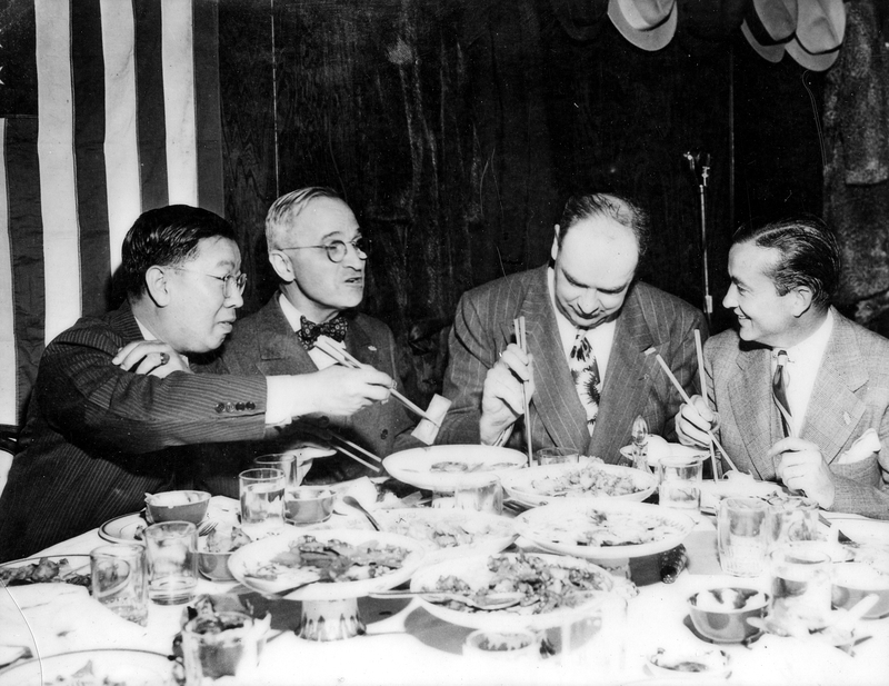 Senator Harry S. Truman and Others Eating Chinese Food | Harry S. Truman