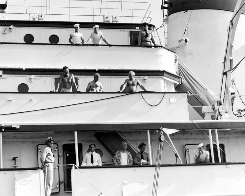 Truman and staff on U. S. S. Williamsburg | Harry S. Truman