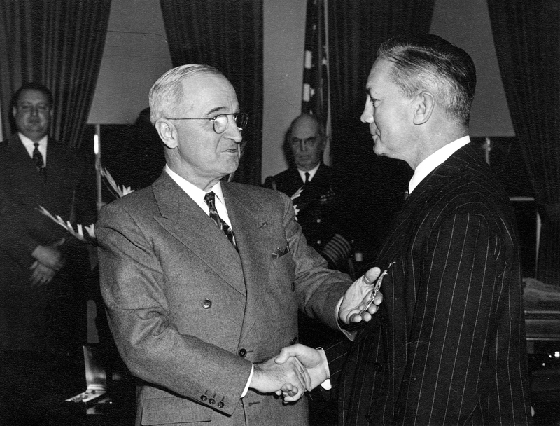 President Truman presenting Medal of Merit to James Forrestal | Harry S ...