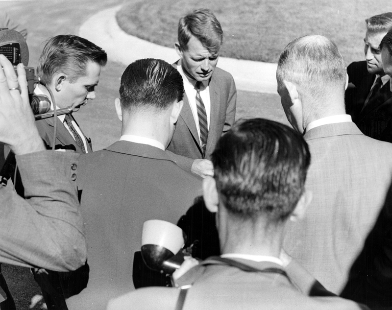 Kennedy With Newsmen 