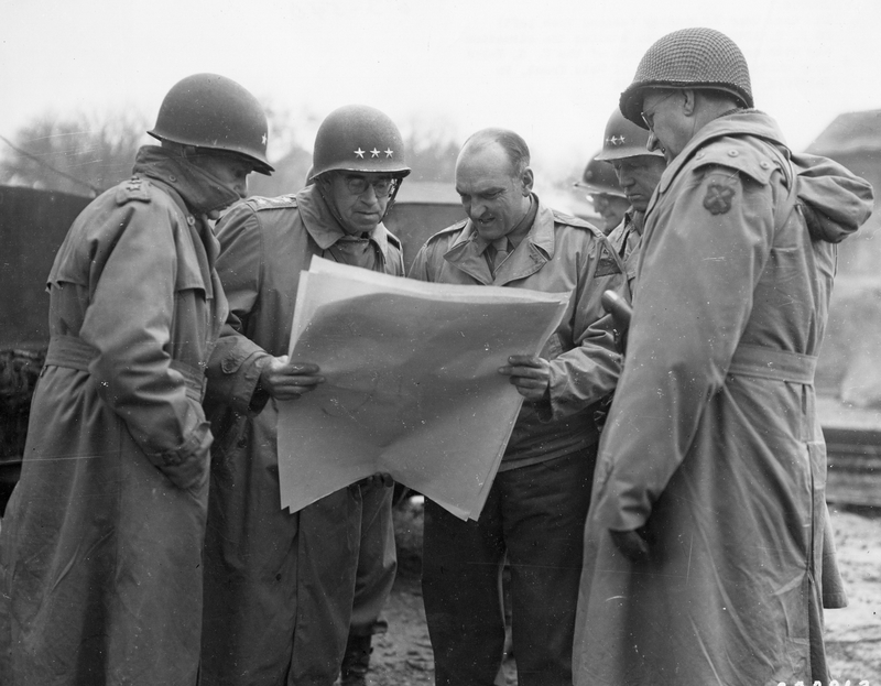 General Omar Bradley Studying Situation Map | Harry S. Truman