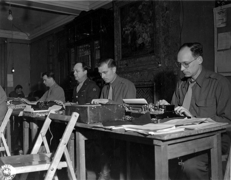 Men Sitting at Desks Typing | Harry S. Truman