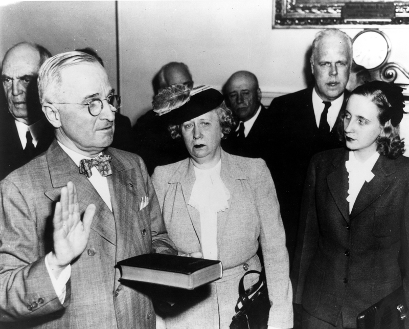 Close-up of Truman being sworn in | Harry S. Truman