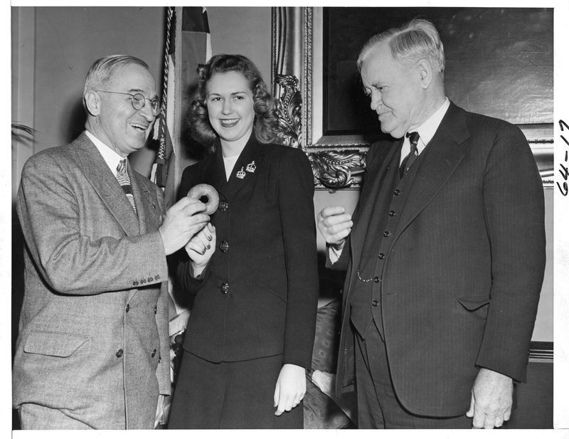 Alice M. Casey Presents Vice President Harry S. Truman with a ...