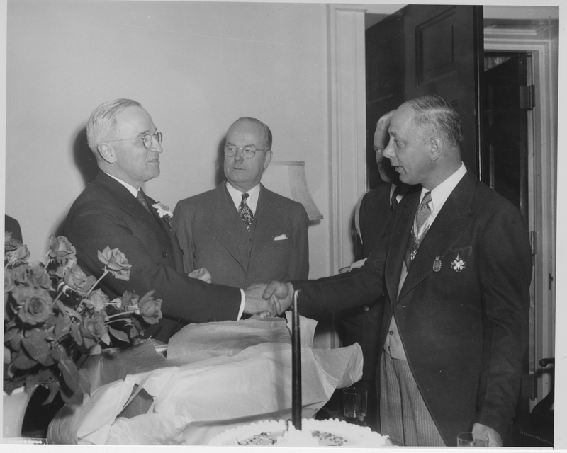 President Harry S. Truman Shaking Hands with a Dignitary | Harry S. Truman